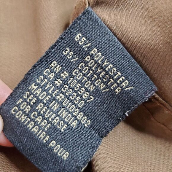 L QUIKSILVER DARK BROWN EMBROIDERED SHORT SLEEVE MEN'S DRESS SHIRT Large - Picture 10 of 16